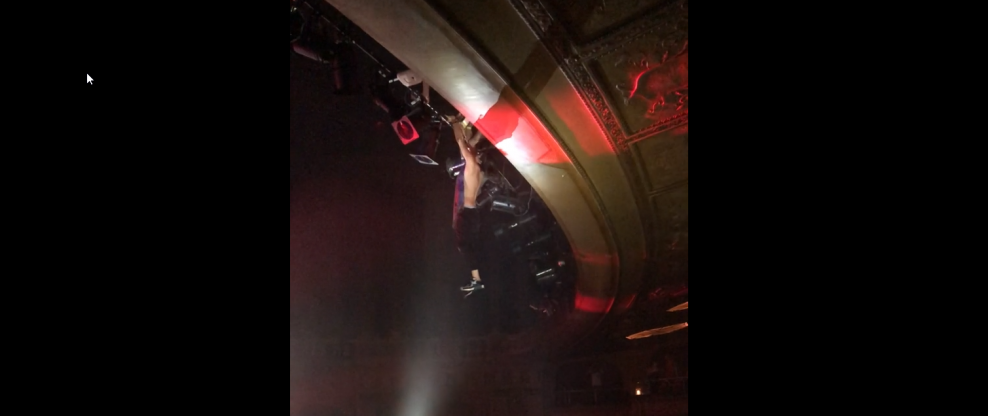 Man Dangles From Balcony At Above & Beyond Show