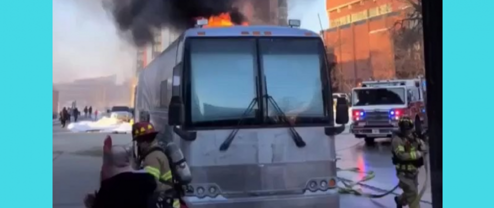 Portugal. The Man Tour Bus Catches Fire
