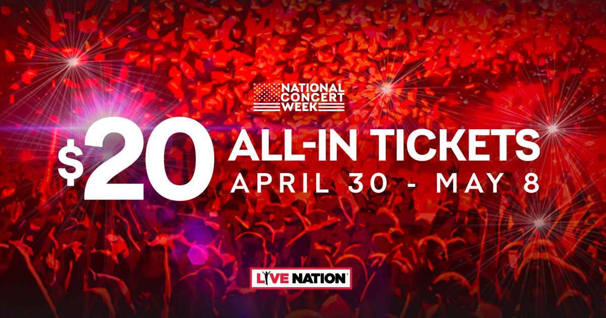 Live Nation Announces 'National Concert Week' + 20 AllIn Ticket