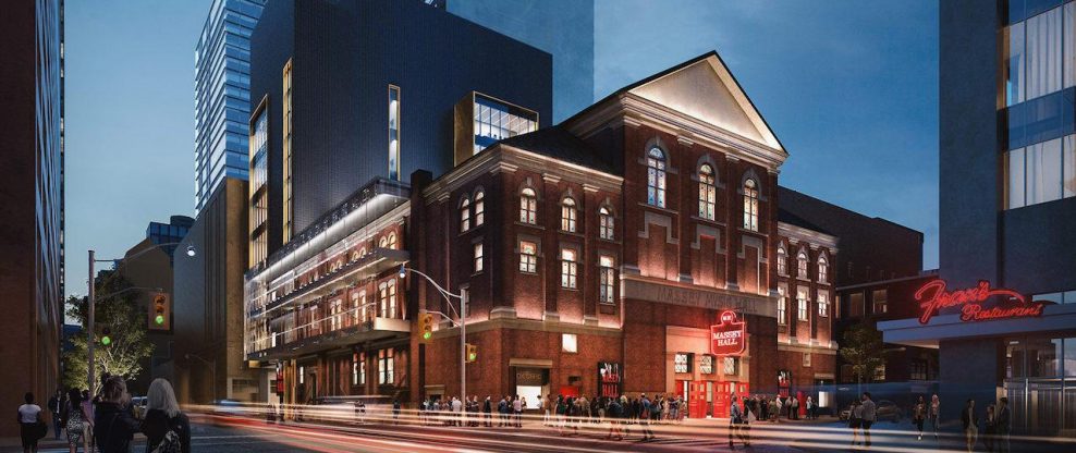 Government Of Canada Announces Investment Into Historic Venue Massey Hall