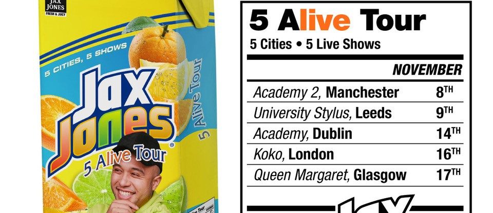 Jax Jones Announces '5 Alive' UK & Ireland Tour