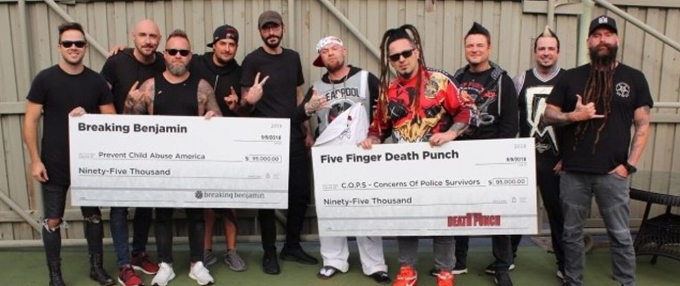Five Finger Death Punch & Breaking Benjamin Donate $190,000 From Tour To Charity