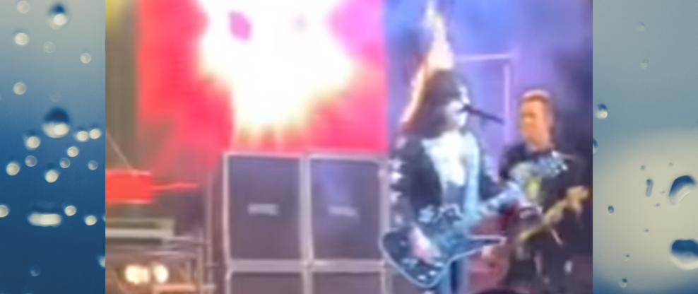 KISS Cover Band Guitarist Catches On Fire During Show