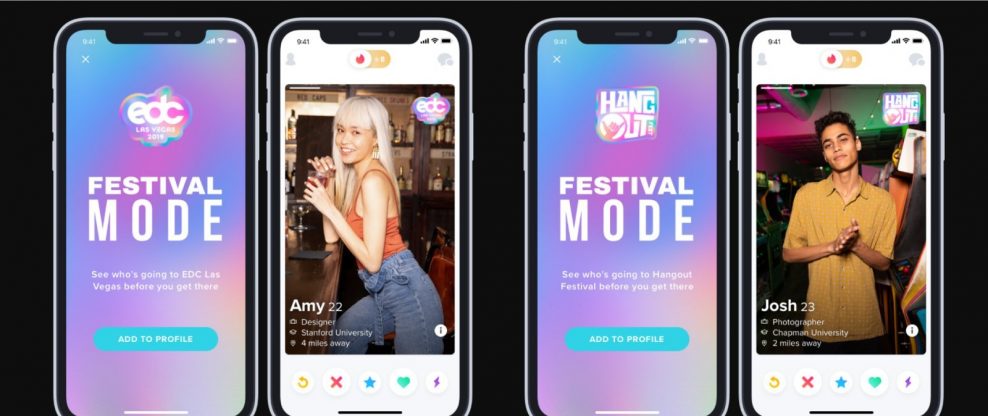 Tinder Launches ‘Festival Mode’ For People Looking To Hookup At Music Festivals This Summer
