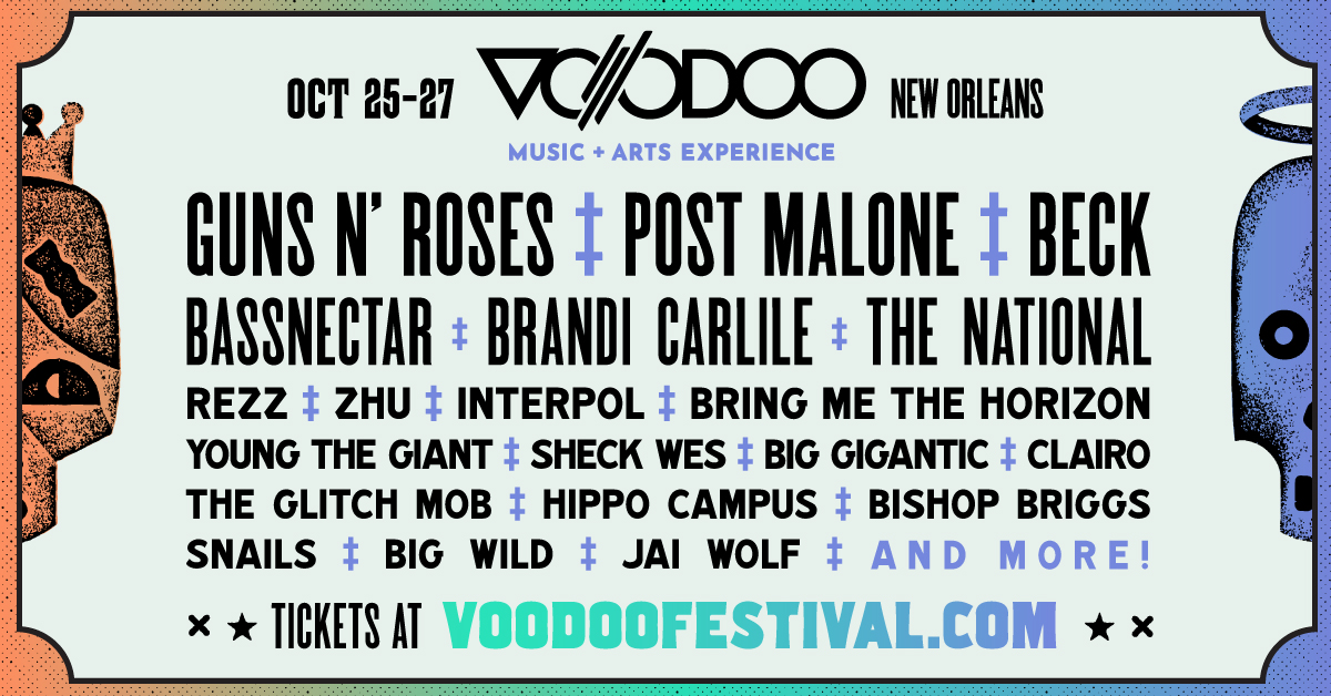 Guns N’ Roses, Post Malone and Beck Lead 2019 Voodoo Music + Arts Fest