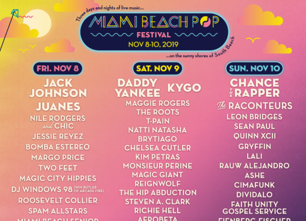Miami Beach Pop Festival Announces Inaugural Daily Lineups