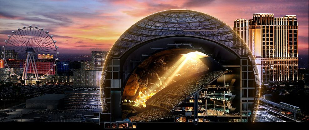 Las Vegas & MSG Continue to Build World's Largest Futuristic Sphere-Shaped Concert Venue