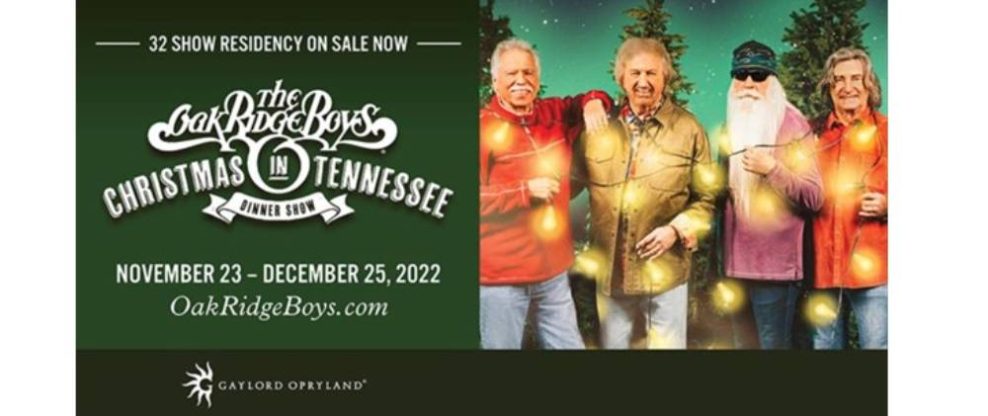 Country Legends The Oak Ridge Boys Announce 'Christmas in Tennessee' at Opryland Resort