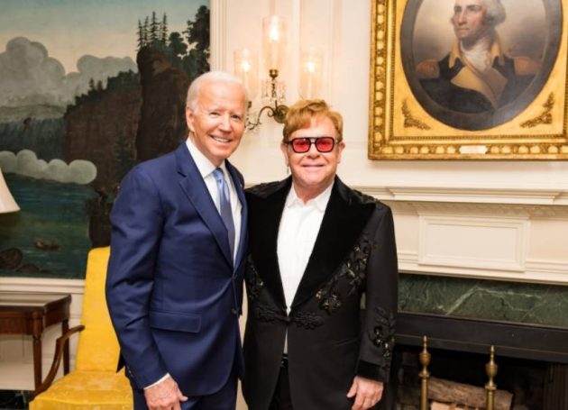 President Joe Biden Honors Elton John With National Humanities Medal During White House Concert