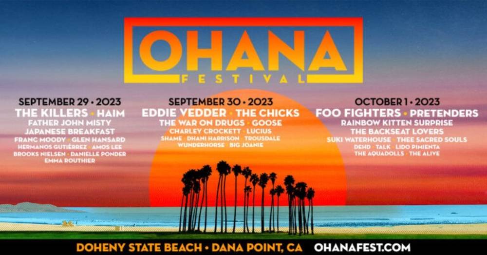 Ohana Festival Announces Lineup With Eddie Vedder, Foo Fighters, The