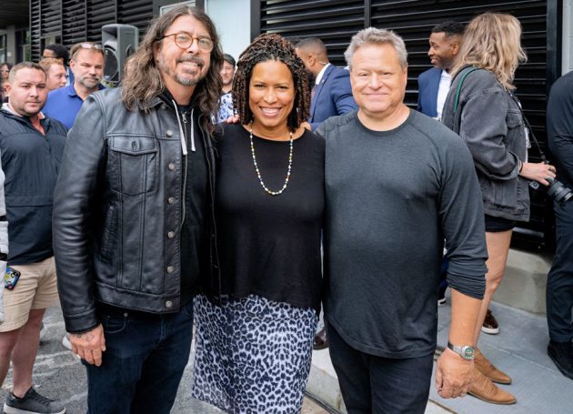The Foo Fighters' Dave Grohl, Washington D.C. Mayor Muriel Bowser, and I.M.P. Chairman Seth Hurwitz.