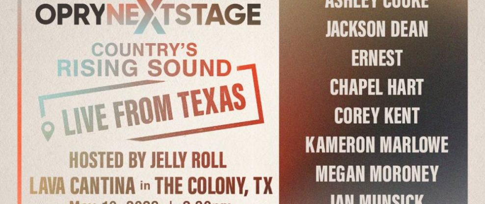 Jelly Roll Announced To Host Opry NextStage Live At Lava Cantina