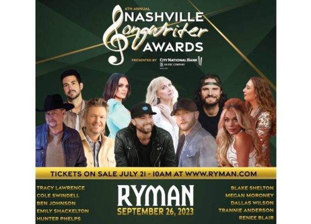 First Set Of Performers Announced For Sixth Annual Nashville Songwriter Awards