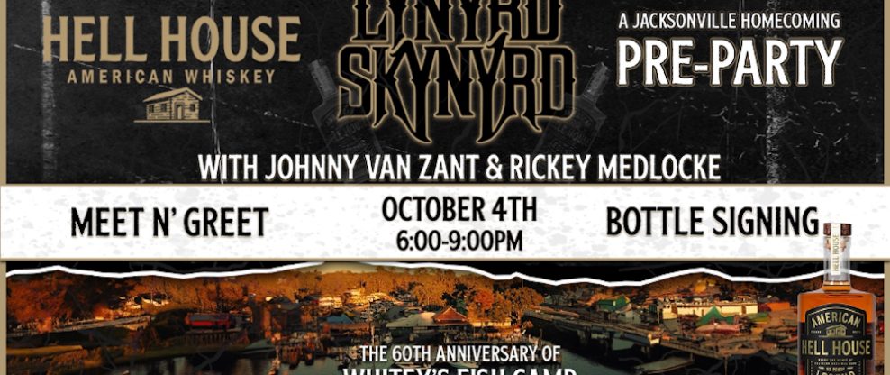 Lynyrd Skynyrd Hosts A Bottle Signing To Launch Their Custom Hell House Whiskey Brand