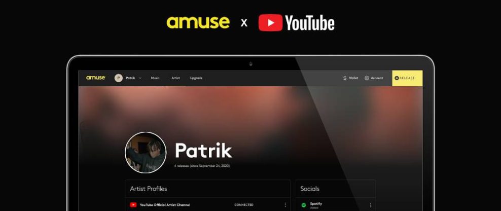 Amuse Presents Direct Integration with YouTube For Official Artist Channels