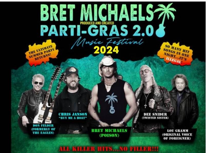 Bret Michaels Announces The PartiGras 2.0 Touring Festival With Chris