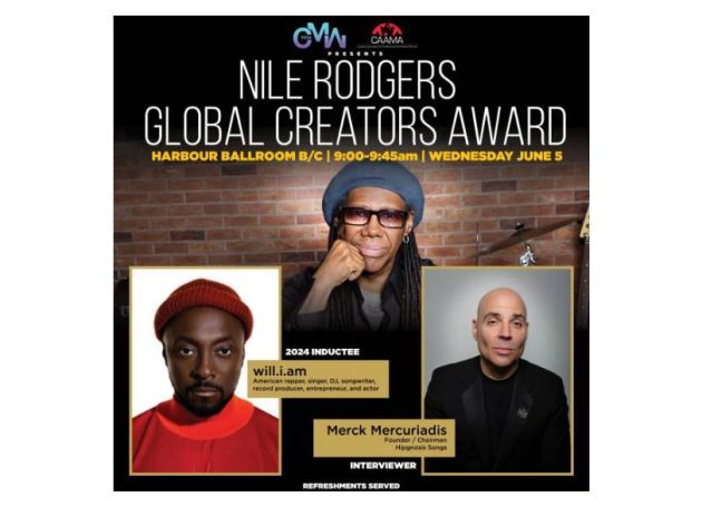 will.i.am Named 2024 Recipient Of Nile Rodgers Global Creator Award