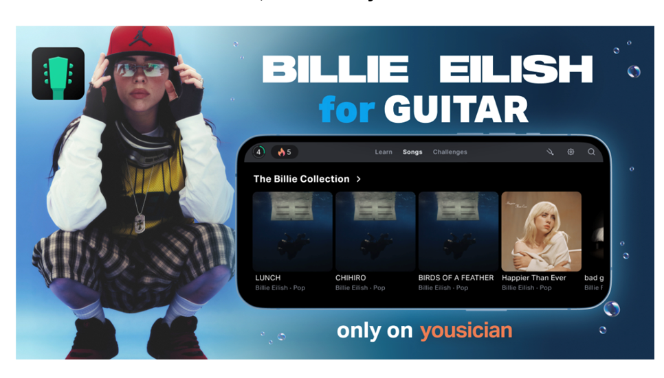 Billie Eilish Partners With Music Education Platform Yousician