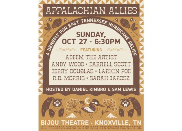 Appalachian Allies Announce Benefit Concert For East Tennessee Hurricane Relief