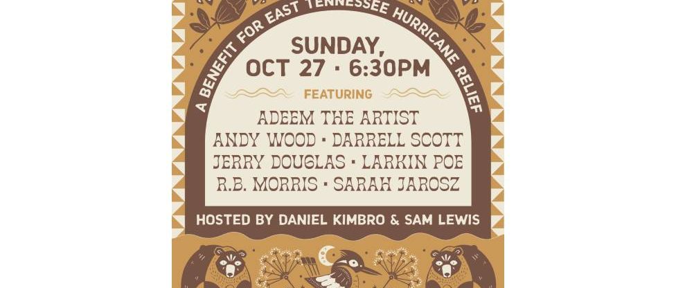 Appalachian Allies Announce Benefit Concert For East Tennessee Hurricane Relief