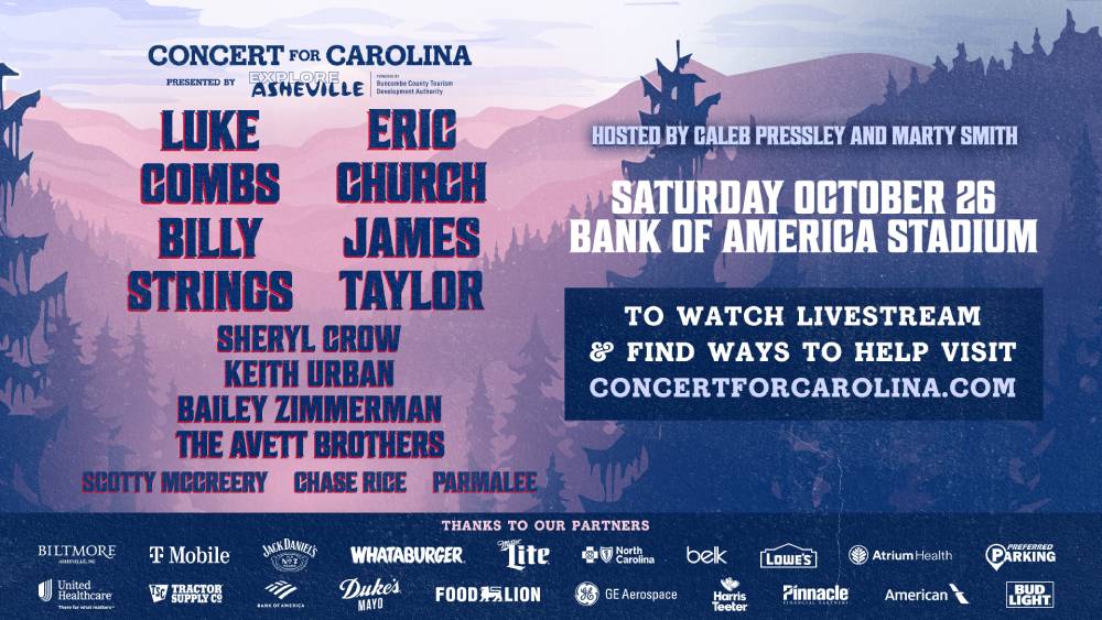 Concert For Carolina Adds Veeps Livestream; The Avett Brothers, Scotty McCreery & More Join Lineup