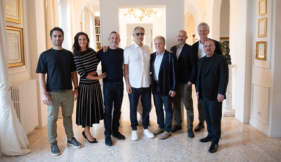Andrea Bocelli signing