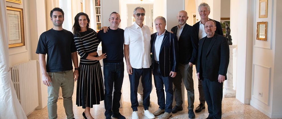 Andrea Bocelli signing