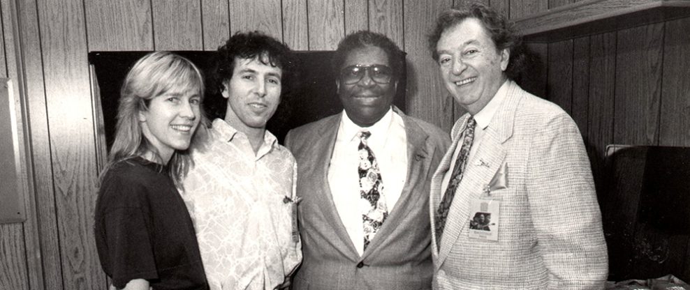 Sally and John Tiven, B.B. King, and Sid Seidenberg