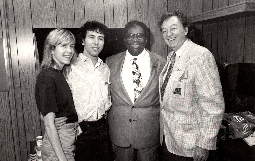 Sally and John Tiven, B.B. King, and Sid Seidenberg