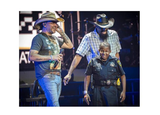 Jason Aldean Partners With 13-Year-Old Devarjaye "DJ" Daniel Raising $200k For Heroes For Children