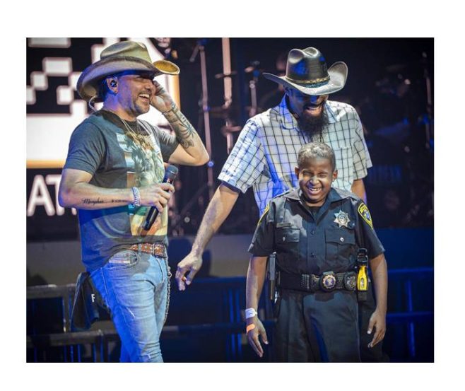 Jason Aldean Partners With 13-Year-Old Devarjaye "DJ" Daniel Raising $200k For Heroes For Children