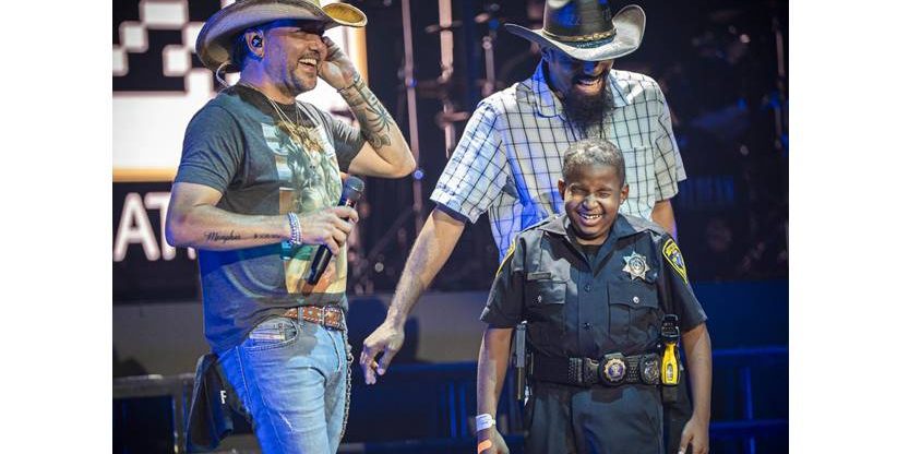 Jason Aldean Partners With 13-Year-Old Devarjaye "DJ" Daniel Raising $200k For Heroes For Children