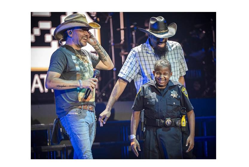 Jason Aldean Partners With 13-Year-Old Devarjaye "DJ" Daniel Raising $200k For Heroes For Children