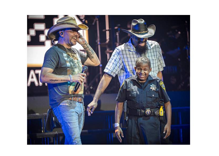 Jason Aldean Partners With 13-Year-Old Devarjaye "DJ" Daniel Raising $200k For Heroes For Children